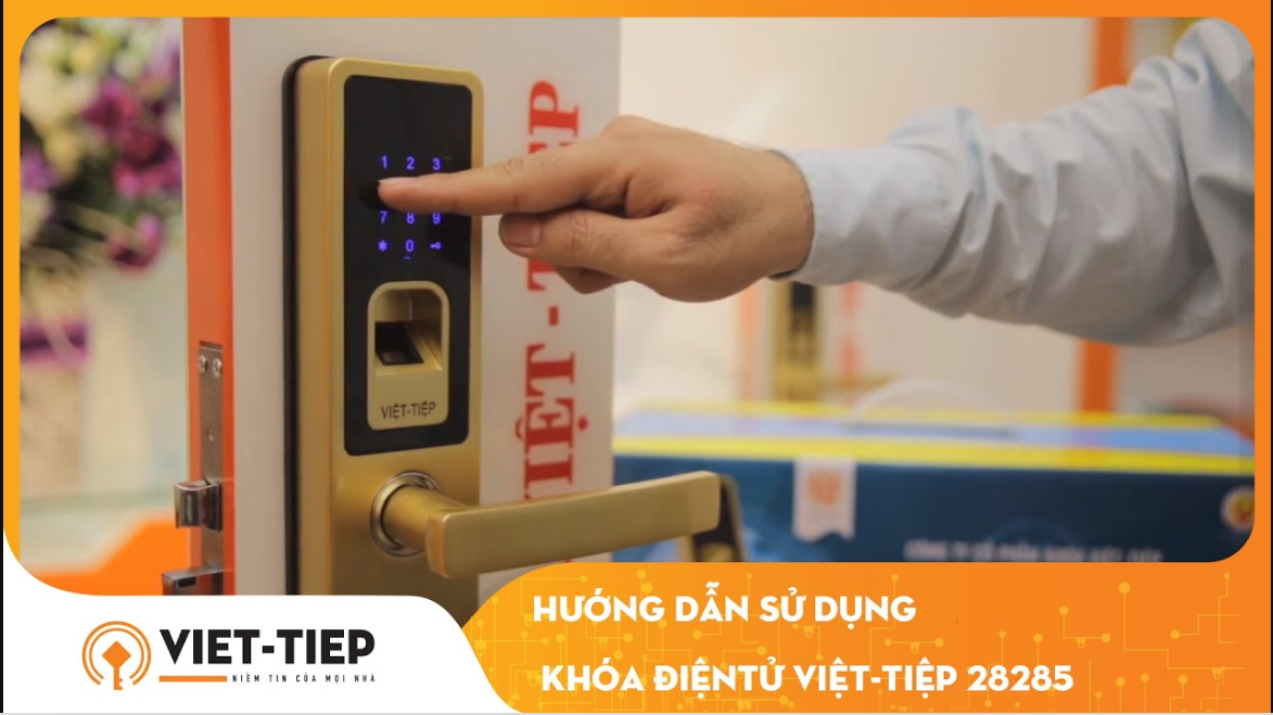 Hướng dẫn lắp đặt Khóa điện tử Việt-Tiệp 28285